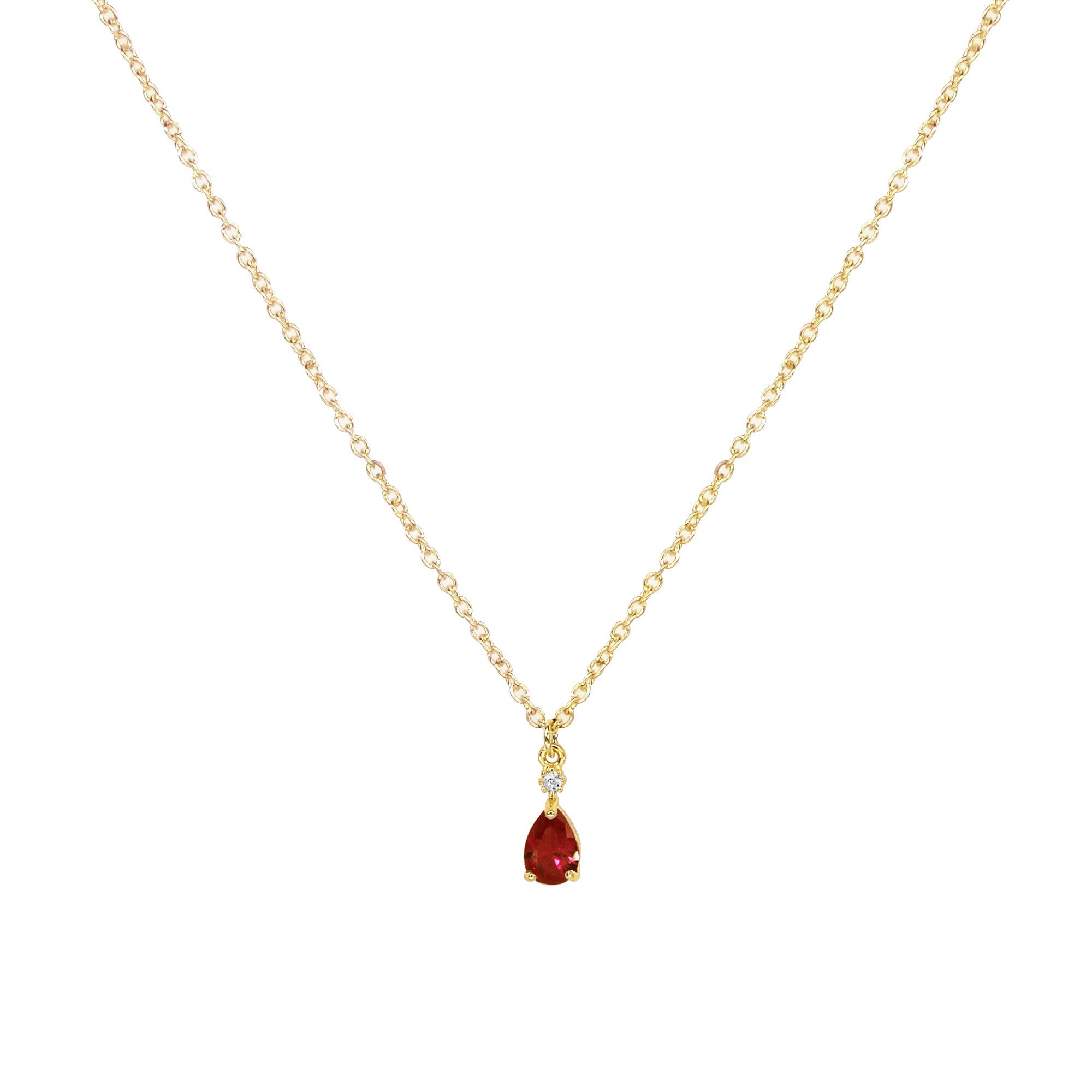 On palette Birthstone Pendant Handmade Gold Plated Necklace Gift Jewelry for Women/Wife, Girlfriend, Sister, Mom, Friend/Birthday, Valentine's Day