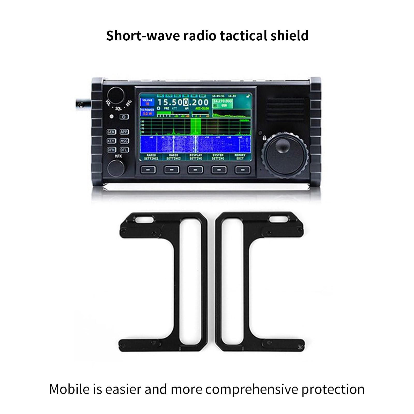 Construcción de aleación de aluminio, soporte de montaje para radio de onda corta X6100, mayor seguridad del dispositivo, fácil instalación, fácil instalación