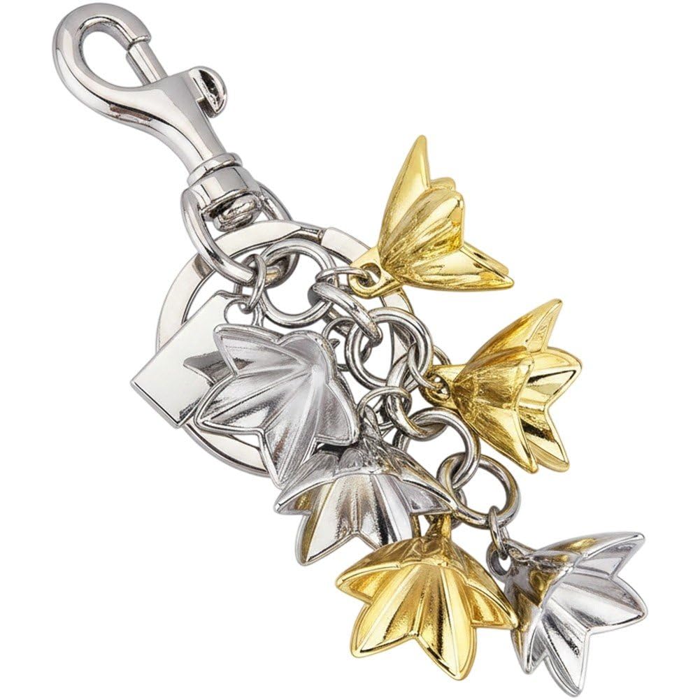 Sslvya Lily of The Valley Keychain Bag Charms Metal Flower Keyring Pendant Purse Car Key Chain Bag Accessories