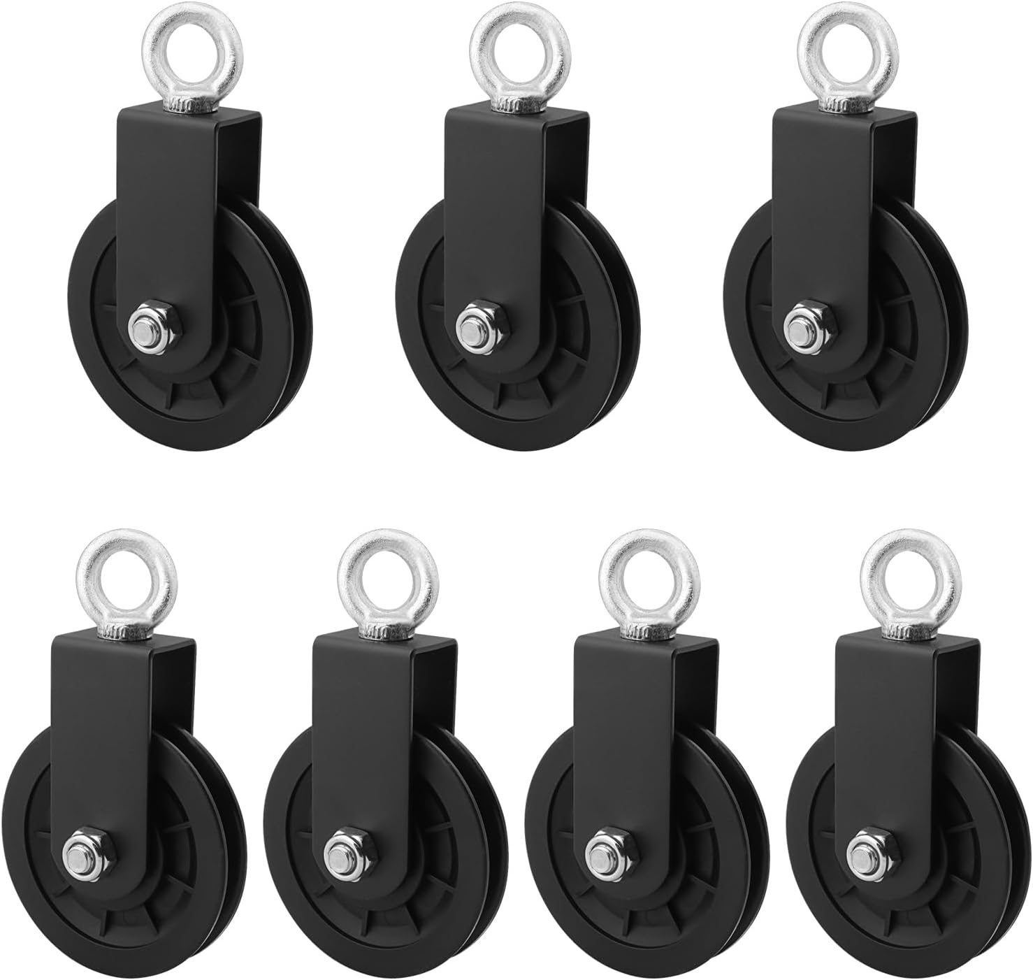 Traction Silent Nylon Gym Cable Pulley Wheel, Rotation 360 Degree Traction Wheel, Strong Bearing Capacity,for LAT Pulley System DIY Gym Pulley System