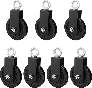 Traction Silent Nylon Gym Cable Pulley Wheel, Rotation 360 Degree Traction Wheel, Strong Bearing Capacity,for LAT Pulley System DIY Gym Pulley System