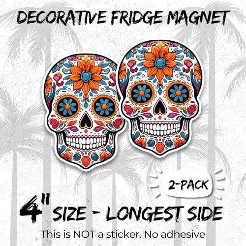 Imanes decorativos Día de los Muertos 4 pulgadas pack x2 miniatura 2