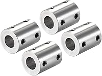 Vista 10 de uxcell Juego de acoplamiento rígido de 0.197 in a 0.197 in Tornillo L25XD20 aleación de aluminio, conector de acoplador de eje, accesorios de motor