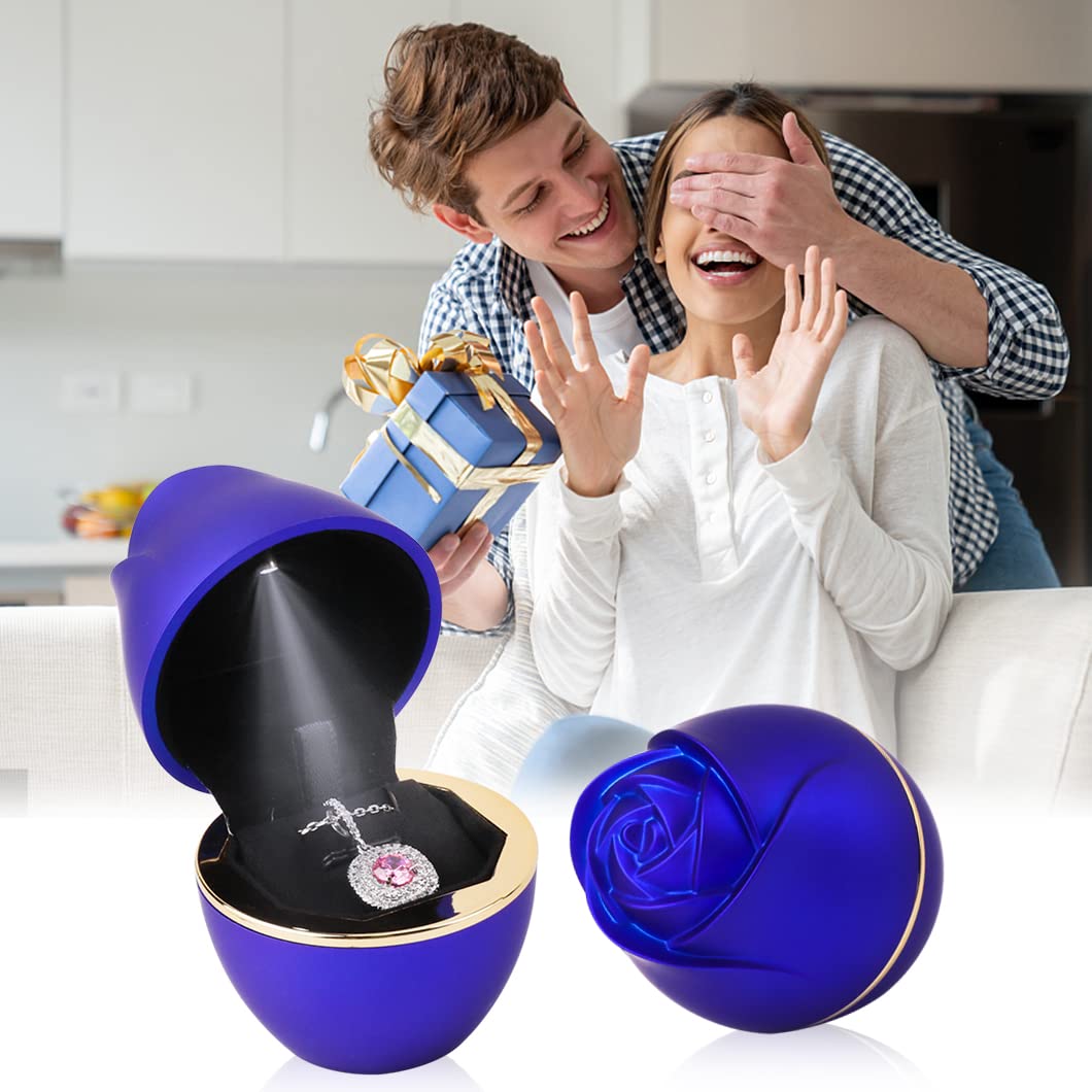 Pwshymi Boîte De Collier De Lumière LED Pwshymi Boîte De Rangement De