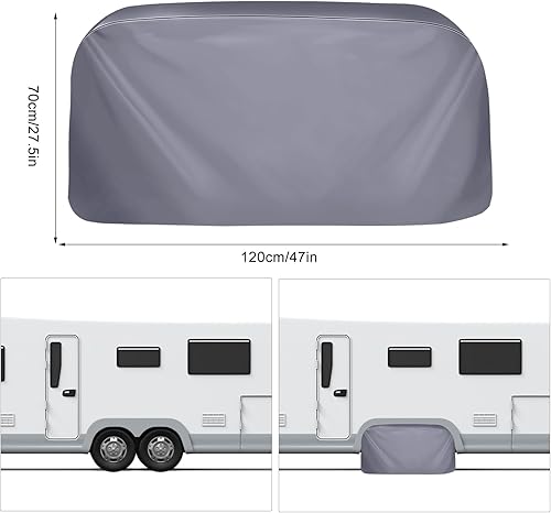 Miniatura 3 de Cubierta de neumático de remolque de doble eje para ruedas de 30 a 32 pulgadas de diámetro, impermeable y protección solar, cubiertas de doble rueda