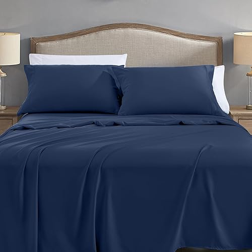 Miniatura 2 de FreshCulture Sábanas encimeras de tamaño King, paquete de 6, sábanas de microfibra suave para el hogar, salones, hoteles, sábanas planas a granel