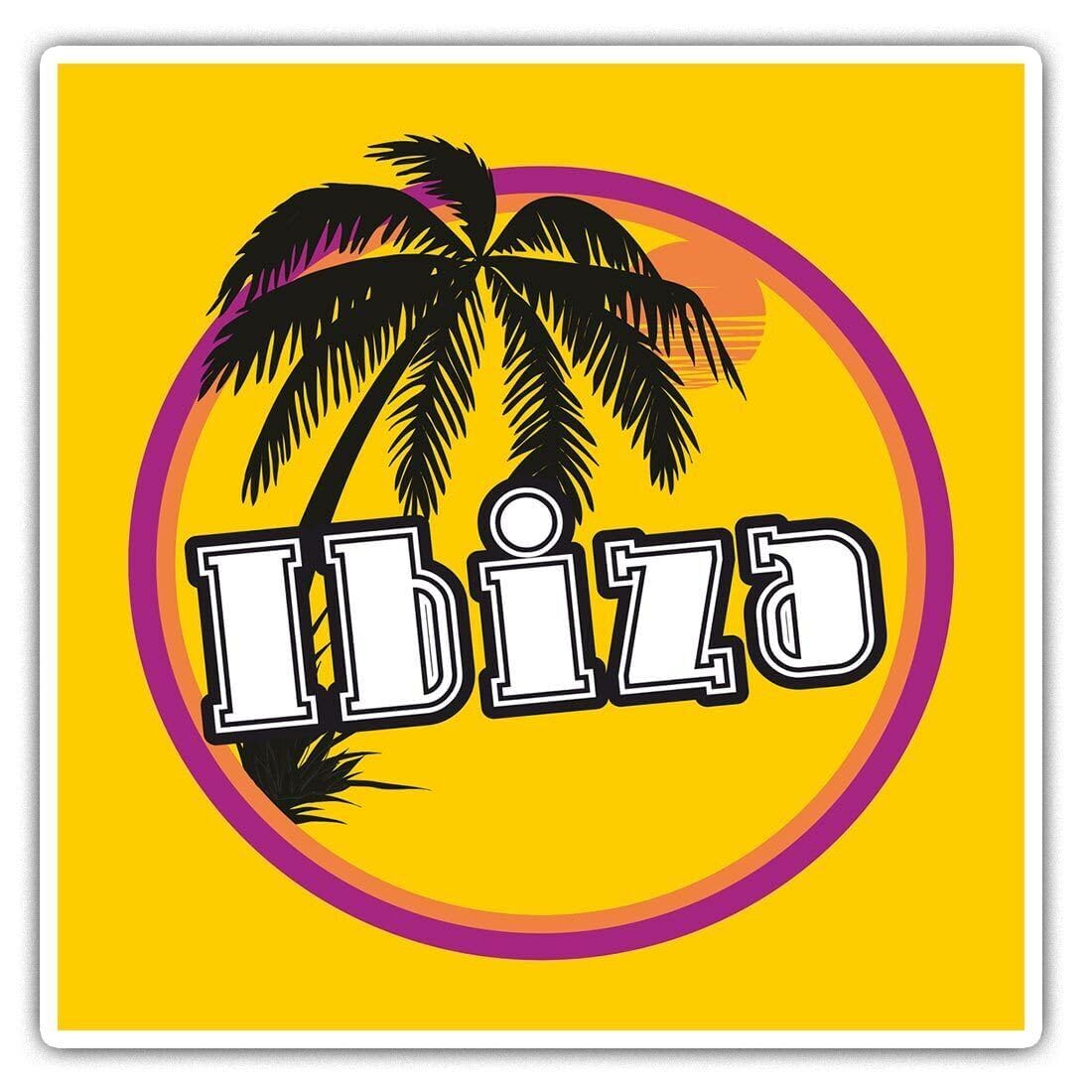 Ibiza - Colourful Vintage Retro Advertising Wall Tin Plaque Large Square 20x20cm Pub Shed Bar Man Cave Home Bedroom Office Kitchen Gift Metal Sign