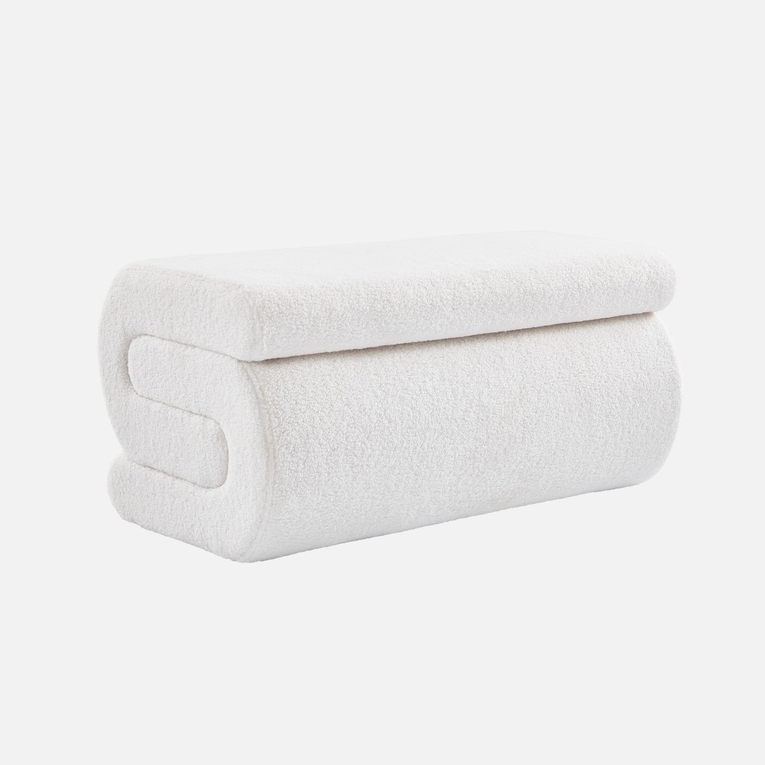Alice's Garden sweeek - Banc Design revêtement Bouclette crème 1-2 Places L 92 x P 50 x H 45cm - Sasha