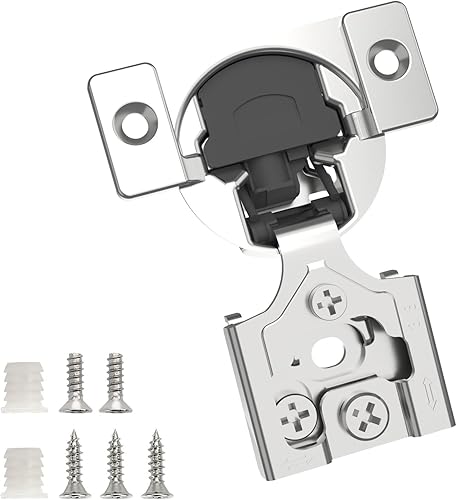 Miniatura 41 de Chibery 50 Pack 1-5/16" Overlay 3D Soft Close Concealed Hinge for Face Frame Door, Smooth Slow Self Closing Hinges, Satin Nickel, Hidden 105° Open