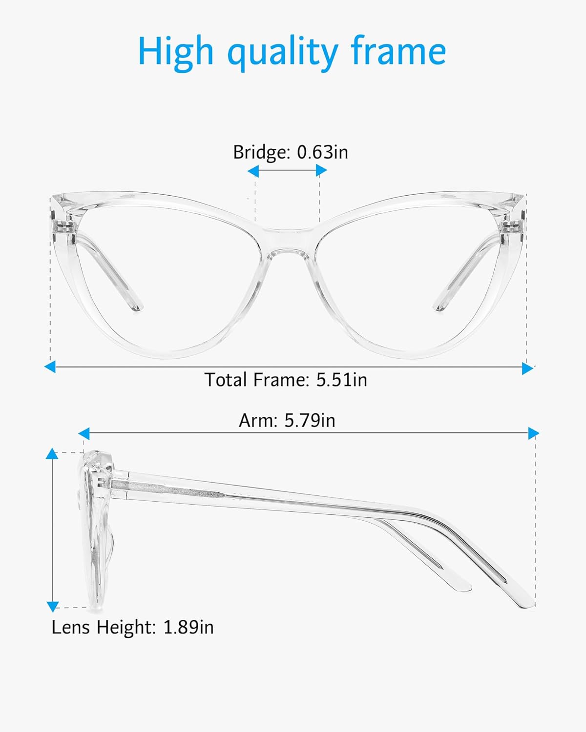 ANRRI Vintage Cat Eye Blue Light Blocking Glasses Women Trendy Cateye Non Prescription Eyeglasses Computer Gaming Glasses