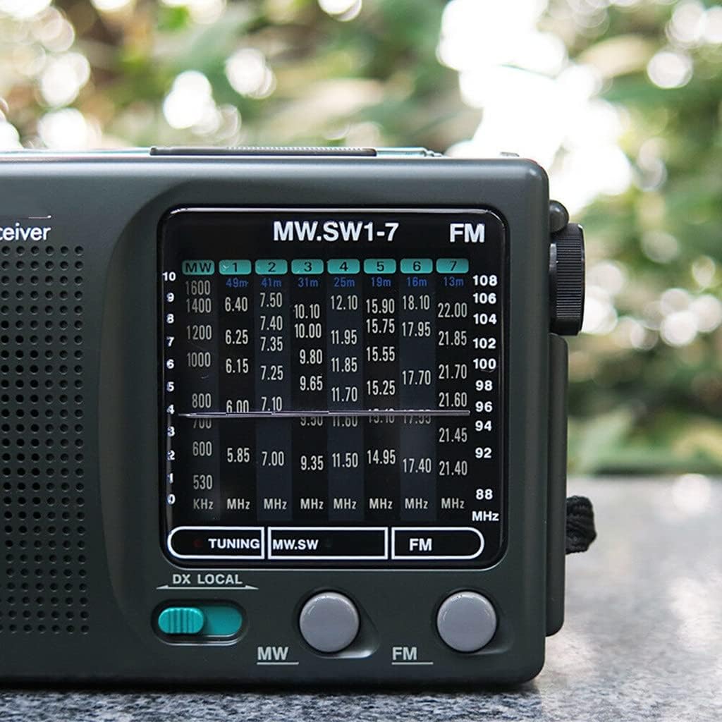 Portable Radio FM MW(AM) SW(Shortwave) 9 Bands World Receiver Retro Pocket Speaker