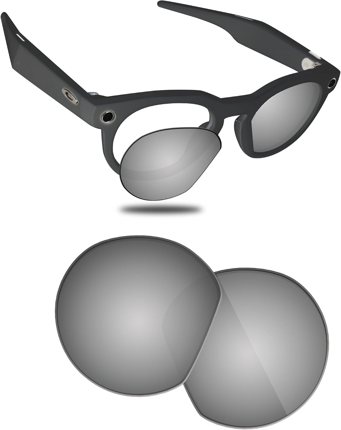 Fiskr Polarized Lense Replacement Compatible with Oakley Meta HSTN OW8002 51mm Sunglass, Impact Resistant & Perfect Fit