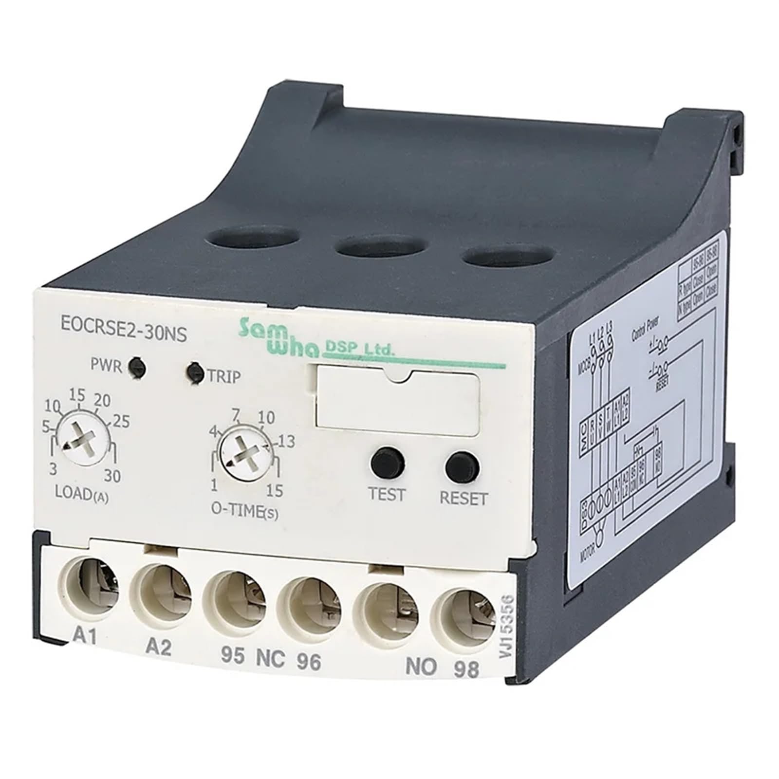 Relés 2 Piezas EOCR-SE2 Relé electrónico de sobrecarga Delgado con Protector de Motor y relé térmico de sobrecarga (Un: 24-260 V CA/CC) (0,5-6 A)