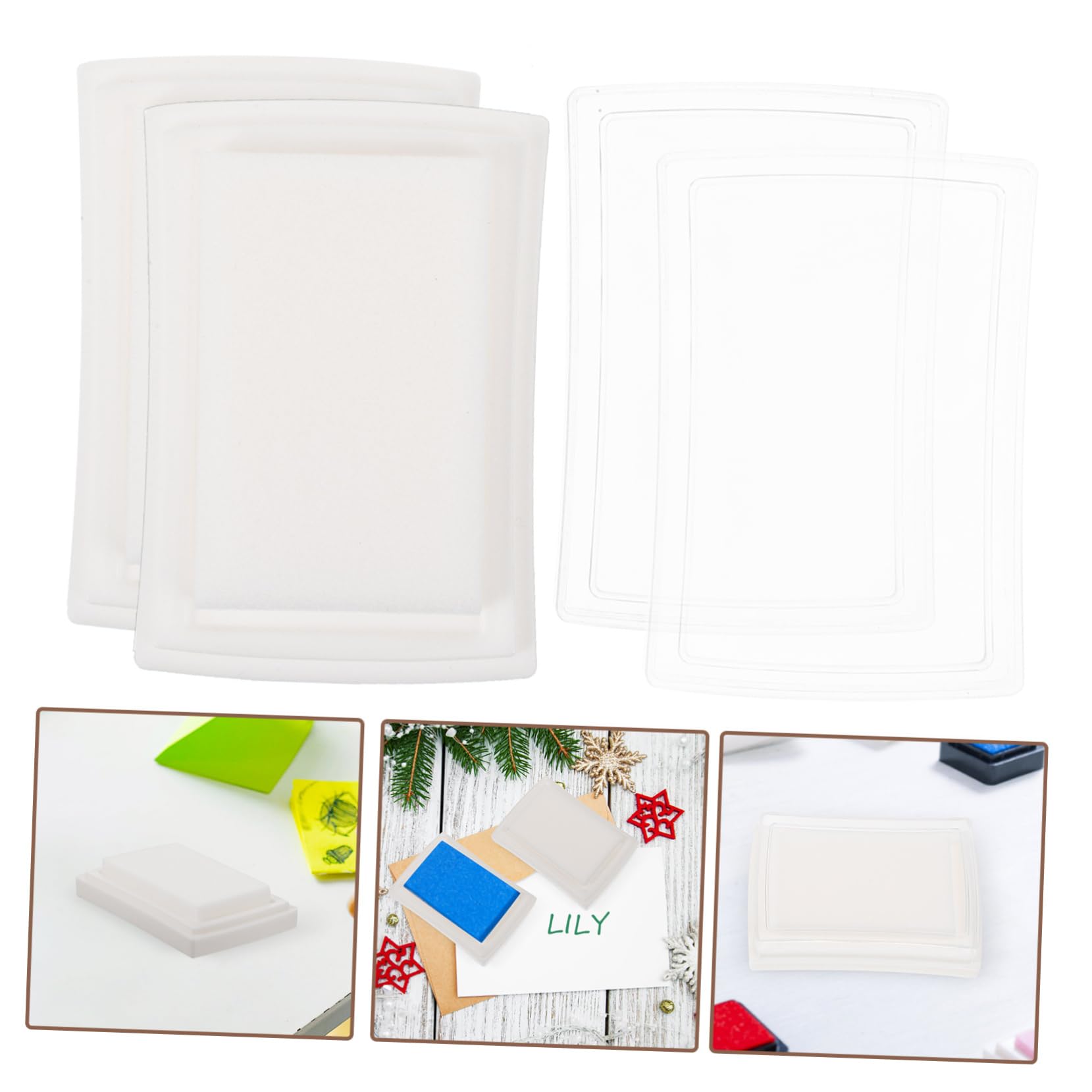 Artibetter 5 series Almohadilla De Tinta En Almohadilla De Tinta Para Sellos De Oficina Almohadillas De Tinta Reutilizables Almohadillas De Tinta Para Manualidades 10 piezas x 5