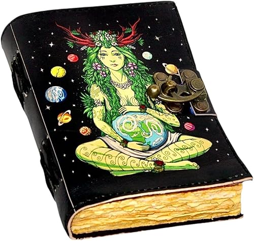 Miniatura 1 de Diario de cuero para mujeres y hombres sin forro con borde de cubierta de papel libro de sombras Hocus Pocus, cuaderno de escritura, diario de