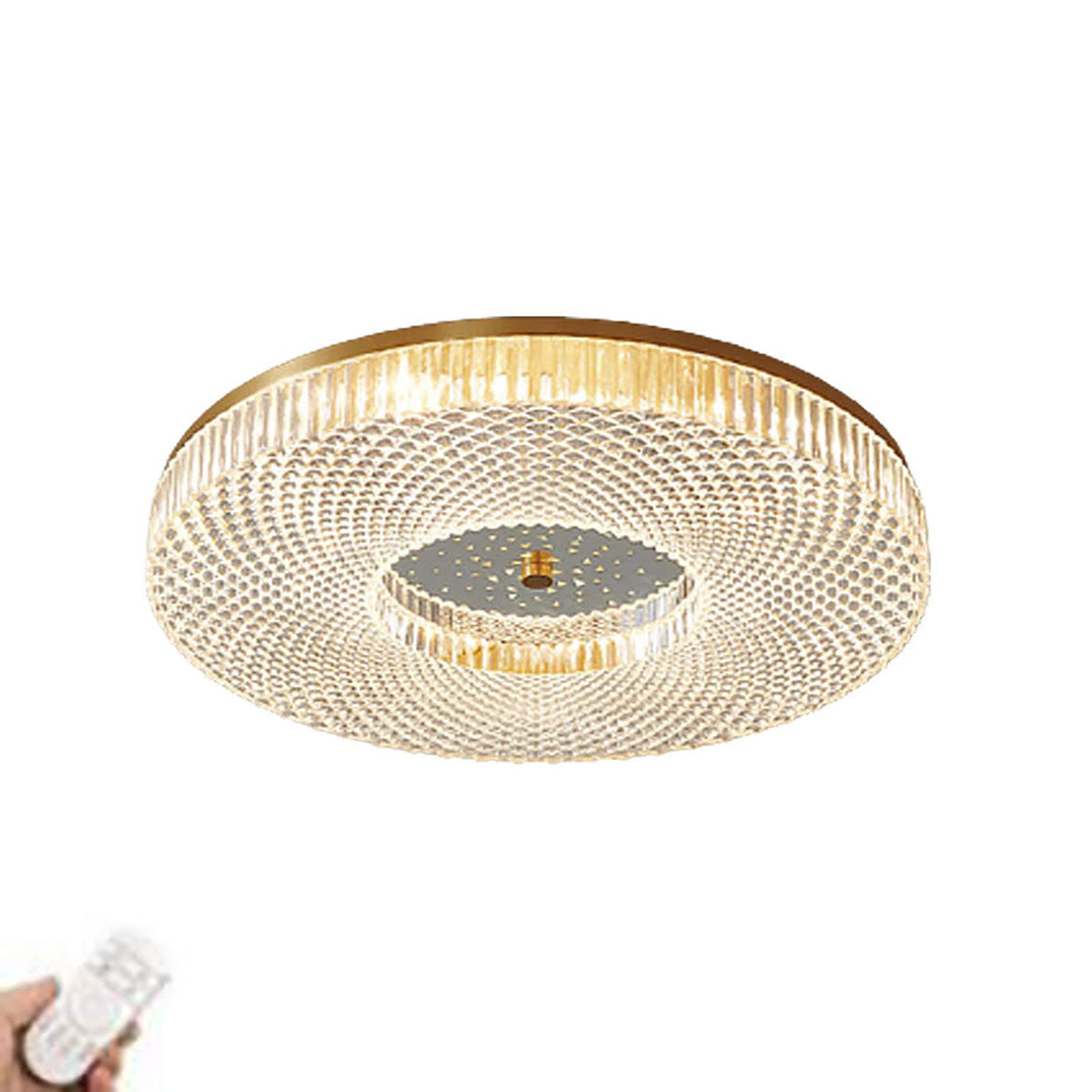 RRJJ LED Flush Mount Light Fixture Crystal Chandelier Dimmable Minimalist Ceiling Light Fixtures Close To Fixtures For Kitchen Island Garage Bedroom Hallway-Stepless dimming 50x7cm