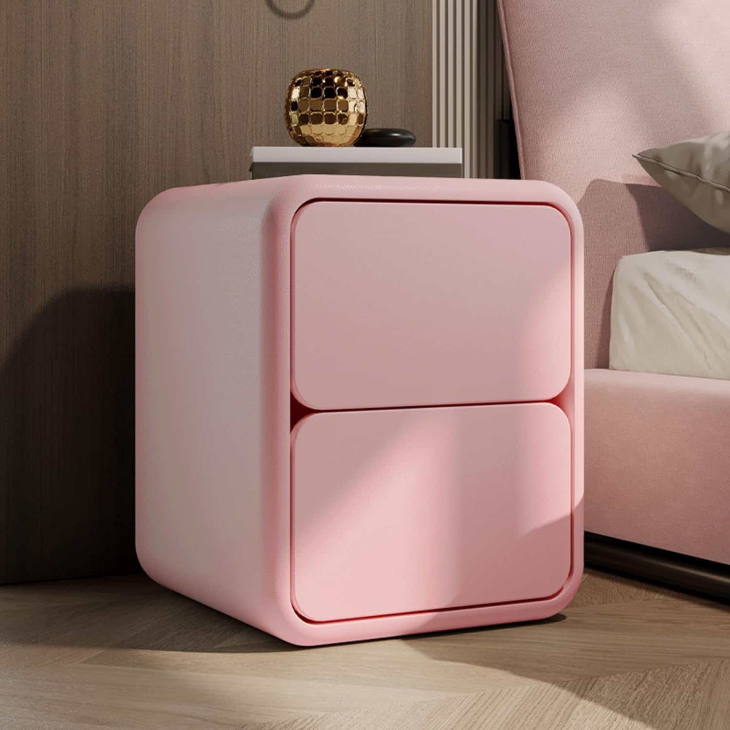 Table de chevet rose 40cm gain de place pour petite chambre enfant