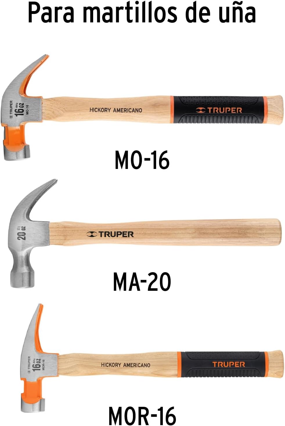 TRUPER MG-MO-13/16 Replacement Handle For Claw Hammers 13" (33cm)