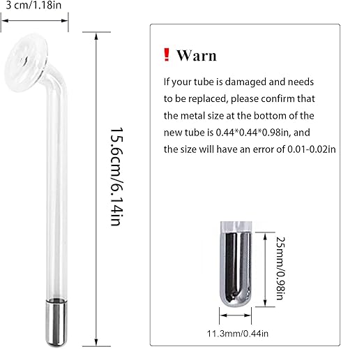 Vista 5 de Electrodo Wand - Tubo de vidrio de mano para instrumento de alta frecuencia Elitzia ETJX006AS (hongo naranja)