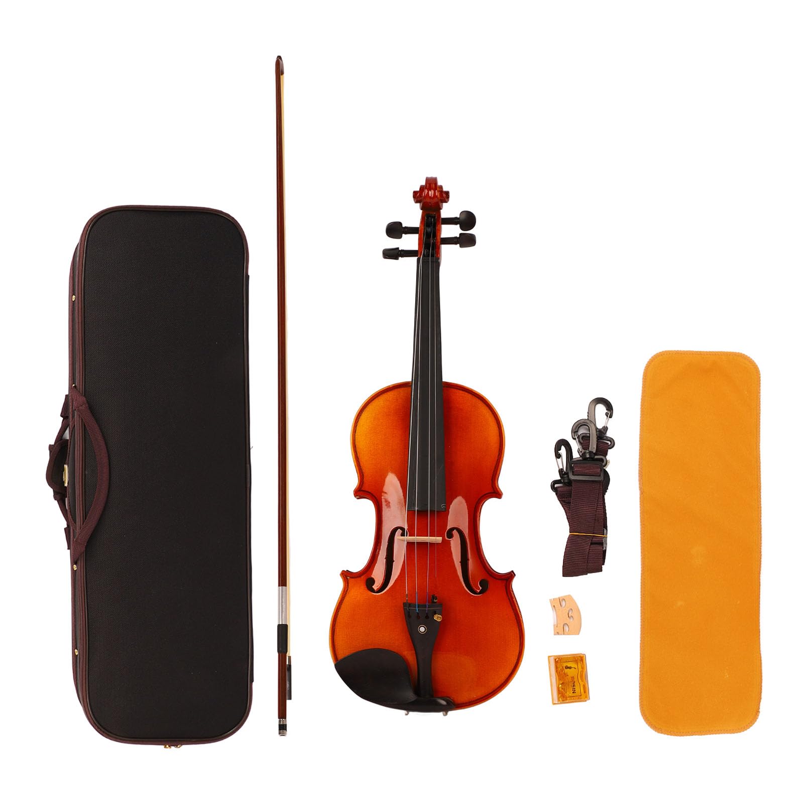 Generic Set di Violino per Principianti Realizzato a Mano Acustico con Motivo Tigre per Studenti Adulti Materiale in Abete Rosso 1 unità