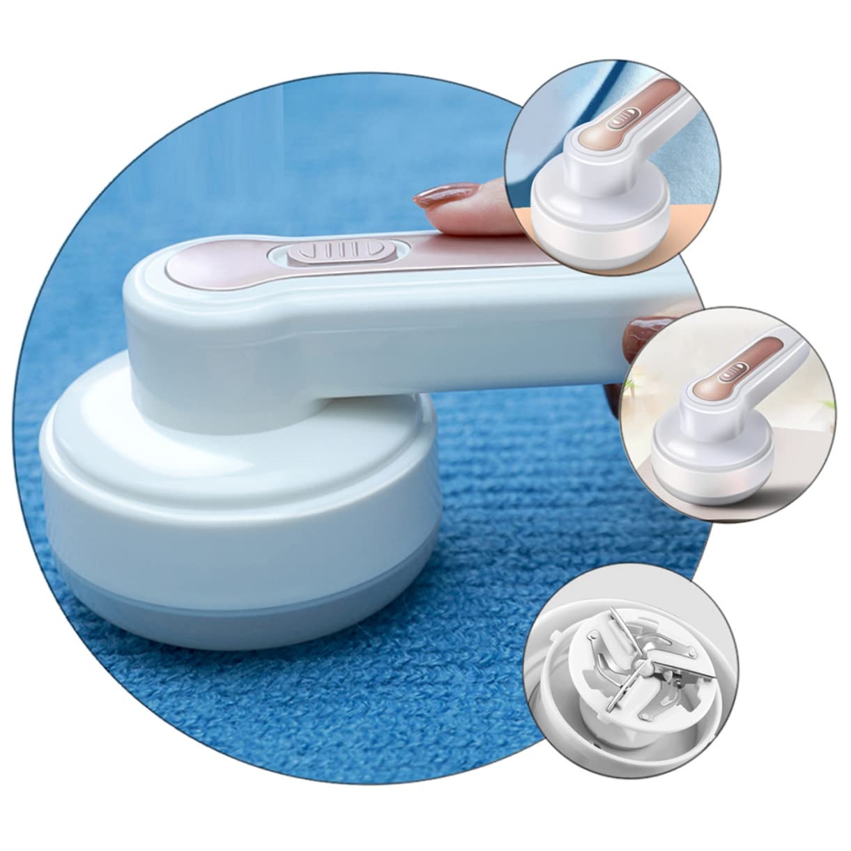 BESTYASH 2 Pezzi Rasoio Portatile per Tessuti Ricaricabile Levapelucchi Elettrico USB per Abbigliamento Include e Cavo