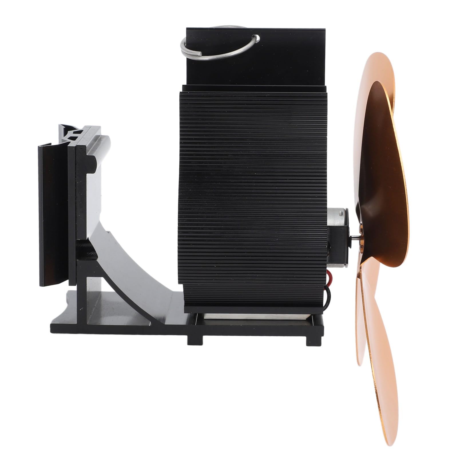 Ventilatore per camino a parete Ventilatore per stufa a legna alimentato a calore a 4 pale per camino con bruciatore a legna (Oro)
