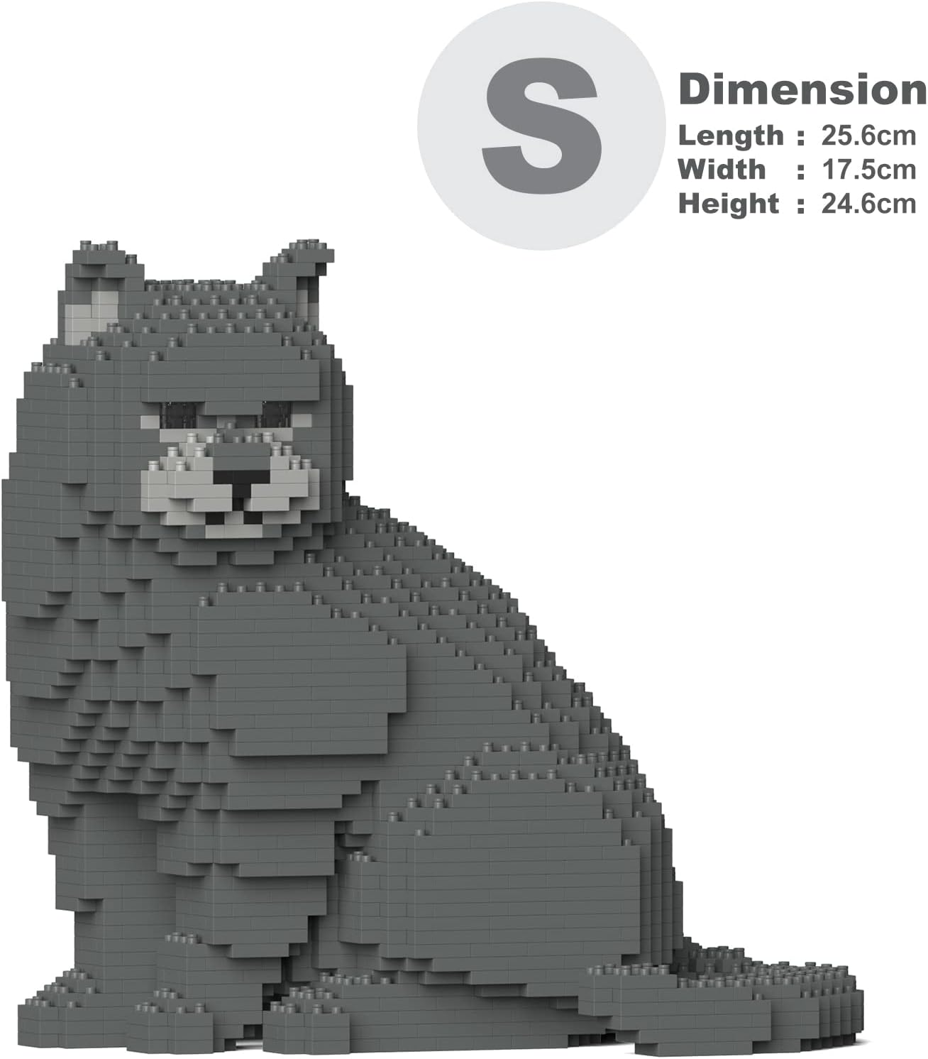 JEKCA British Shorthair Cat 01S-M01 | Dog Plastic Building Blocks | Age 14+
