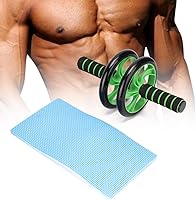 Vista 2 de Rueda de rodillo Ab de rebote automático, rodillo de fitness de tres ruedas de 6.3 in, equipo de entrenamiento abdominal con 2 asas, 2 rodillos, 1