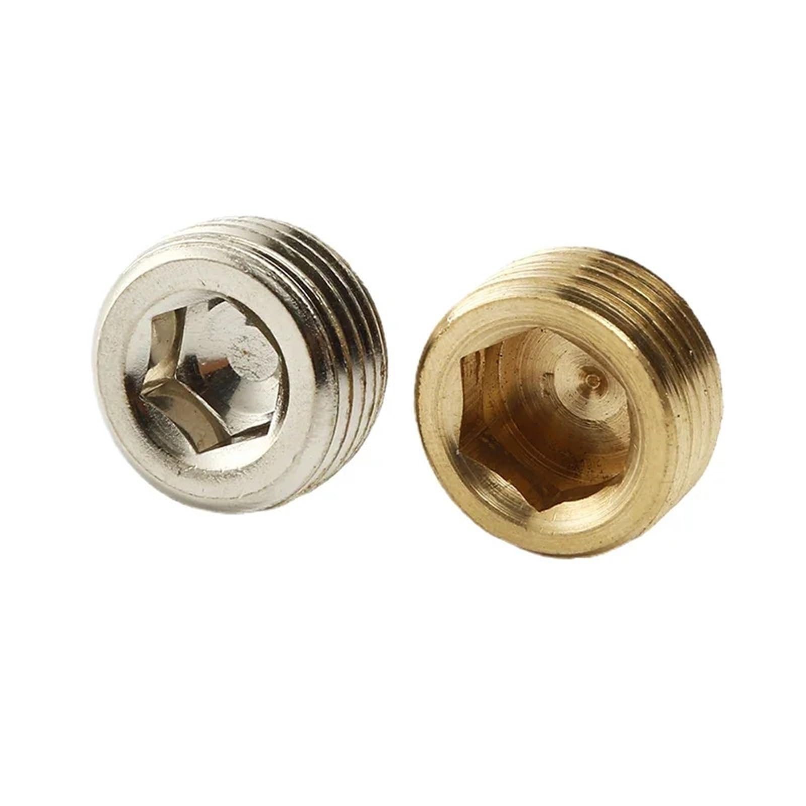 10 sztuk złącze pneumatyczne złącze sześciokątne nasadka powietrzna pierścień uszczelniający gwint zewnętrzny G1/8 G1 4/6/8mm złącze skarpet (Brass, 1 inch)