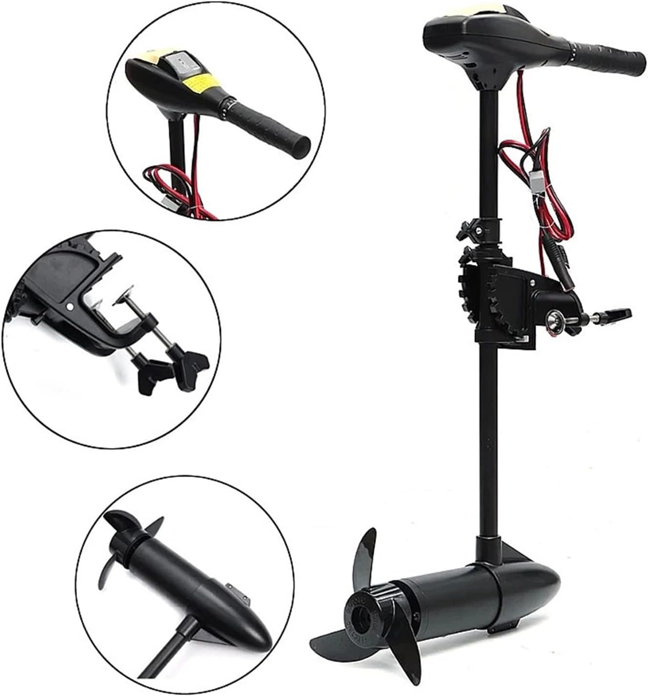 Trolling Motor,Outboard Motor, Inflatable Electric Boat Engines Fishing Boat Engine Outboard Motor Propeller Electric Trolling Motor Engine for Kayak, Inflatable Fishing Boats