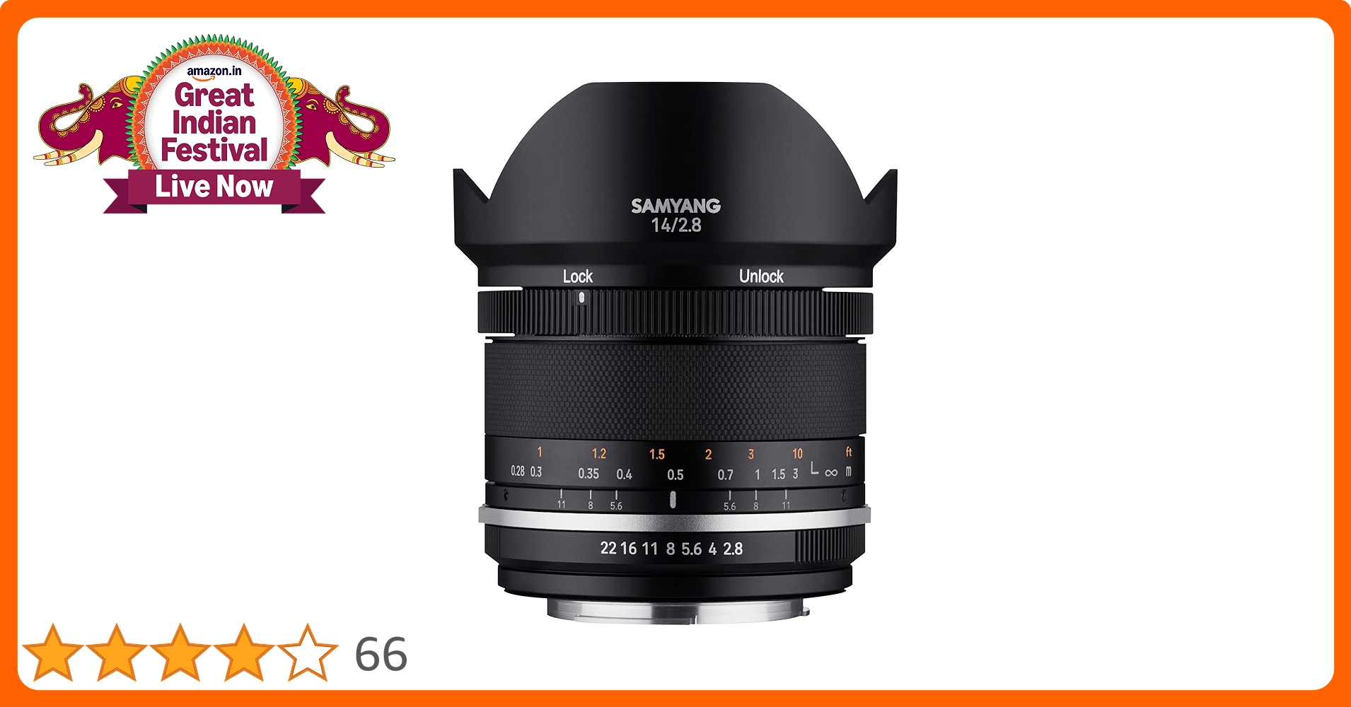 Samyang Manual Focus 14MM F2.8 MK2 Camera Lens for Sony E