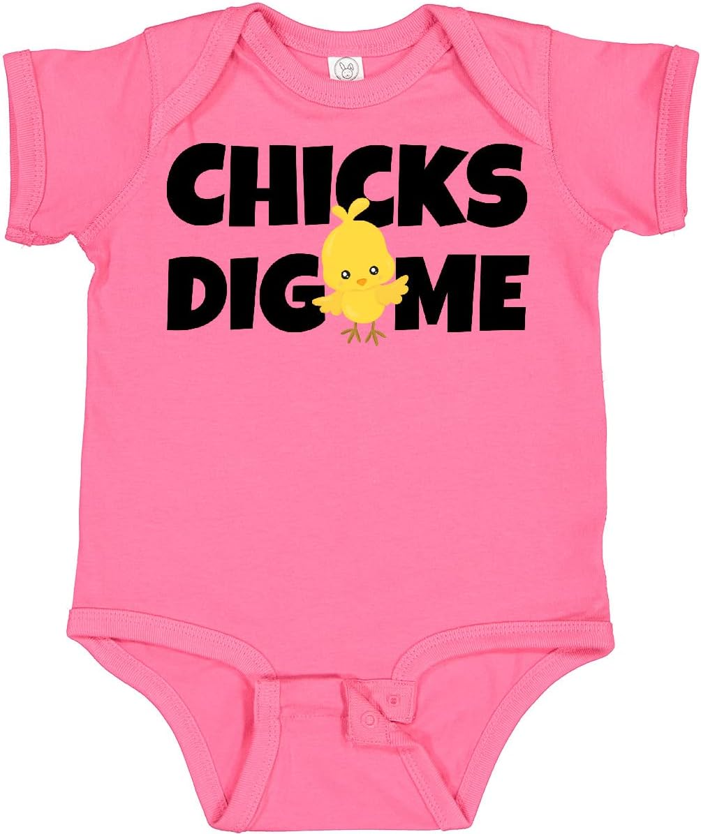 inktastic Chicks Dig Me Baby Bodysuit