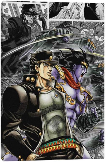 Amazon Suuyar 九条城太郎スタープラチナジョジョの奇妙なキャンバスポスター絵画壁アート装飾リビングルームベッドルーム家の装飾プリント 24 32インチフレームなし アートフレーム ポスター オンライン通販