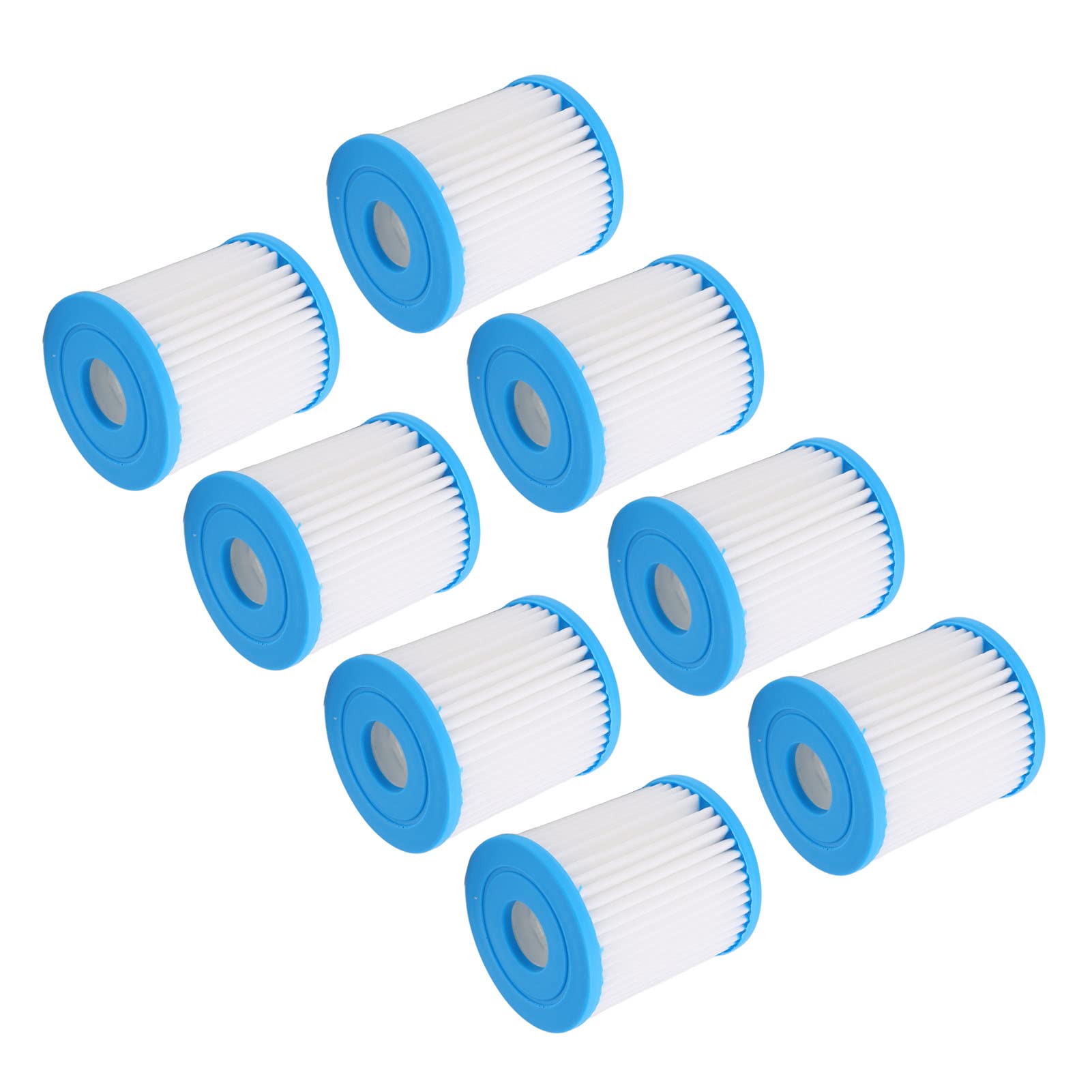Cartuccia Filtrante per Piscina 8 Pezzi Forte capacità di Filtrazione Filtro per Piscina Resistente | Materiale: poliuretano, tessuto non tessuto, riutilizzabile,