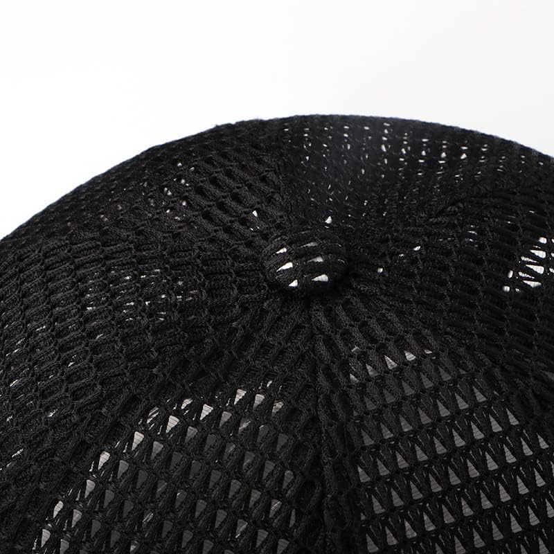 Miniatura 6 de Gorra de béisbol de malla de verano, gorra de béisbol para hombres y mujeres, deportes al aire libre, Negro -