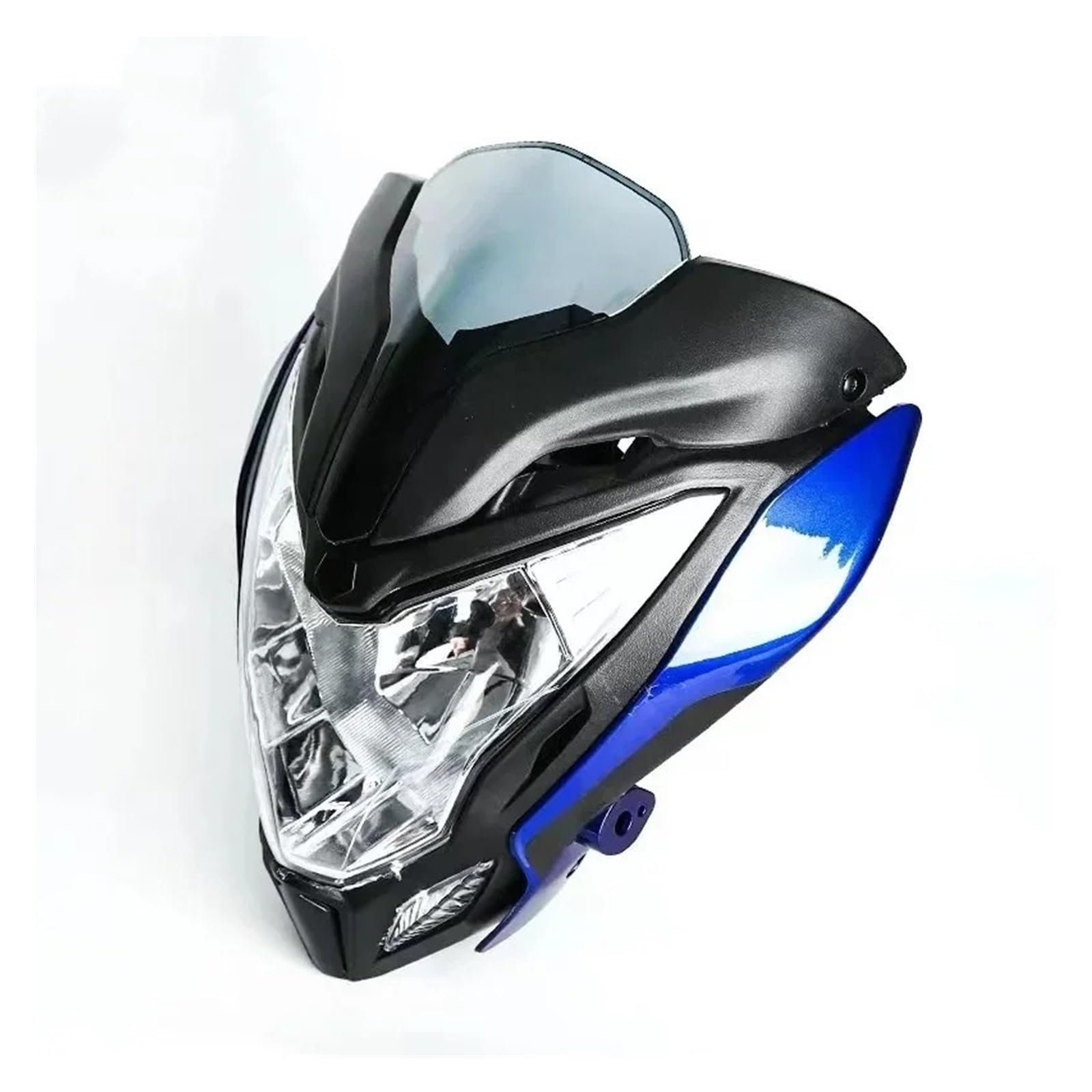 Moto LED Faro Accessori Moto Testa Della Lampada Della Luce Del Motociclo Faro Anteriore Per BAJAJ Pulsar150 NS200 Faro Hi Lo Fascio(35L Silver (1 pair))