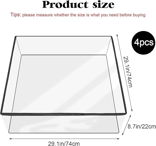 Miniatura 2 de 4 fundas de cojín de plástico transparente de PVC impermeable para sofá, fundas de asiento de sofá contra gatos, perros y arañazos, 29 x 29 x 9