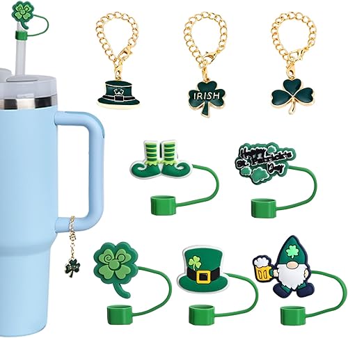 5 fundas de popote para el día de San Patricio para copa Stanley de 30 y 40 onzas, 0.394 in, tapa protectora de popote de silicona con 3 piezas de disponible en Yaxa Venezuela