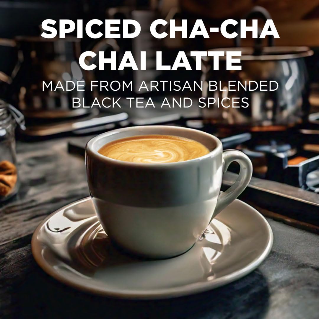 Maud's Chai Tea Latte Pods, 72 ct, Single Serve Tea Pods - 100% Gourmet Blended Tea Leaves, Compatible with Keurig K Cups Maker