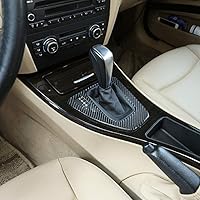 Vista 2 de Calcomanía de marco de panel de palanca de cambios de caja de engranajes de control de coche de fibra de carbono suave, cubierta de adorno