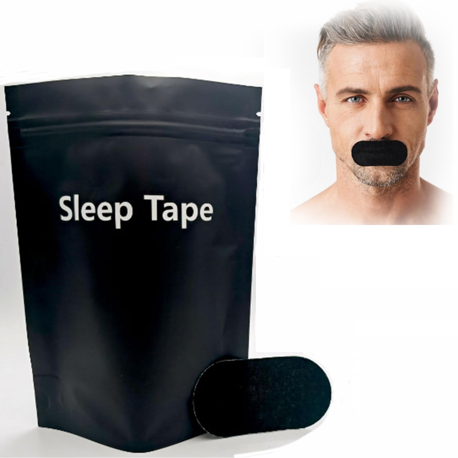 100 Pcs Sleep Strips, Mouth Tape for Sleeping Specially Designed for Lip Contact, Cotton Sleep Strips, Anti Snoring Mouth Tape for Snoring Relief and Sleeping Quality Improvement (Black)