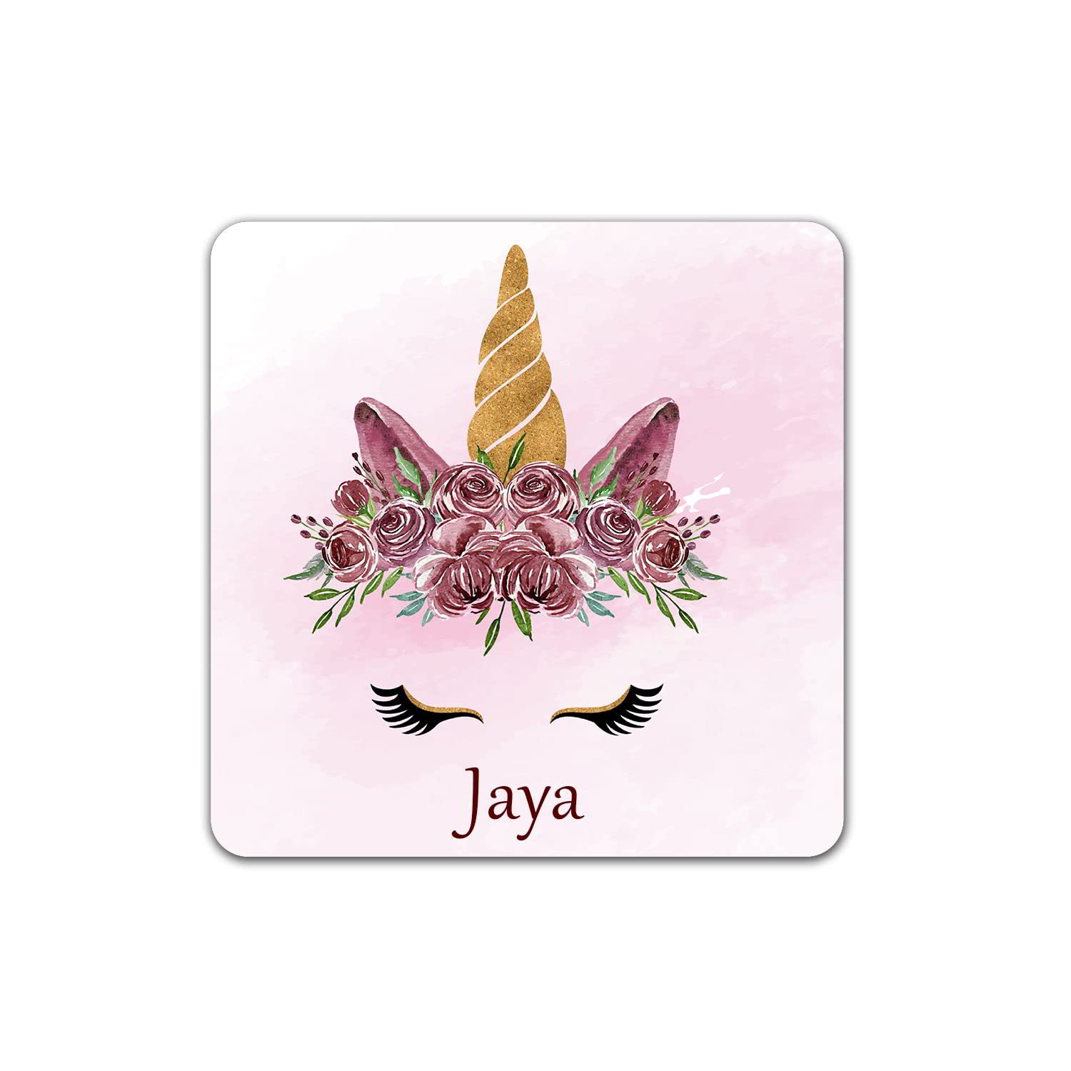 ASHVAH Unicorn Jaya Name Ceramic Coffee Mug and Coaster Combo Gift (Pack of 2) for Daughter, Sister, Wife, Name -Jaya 3