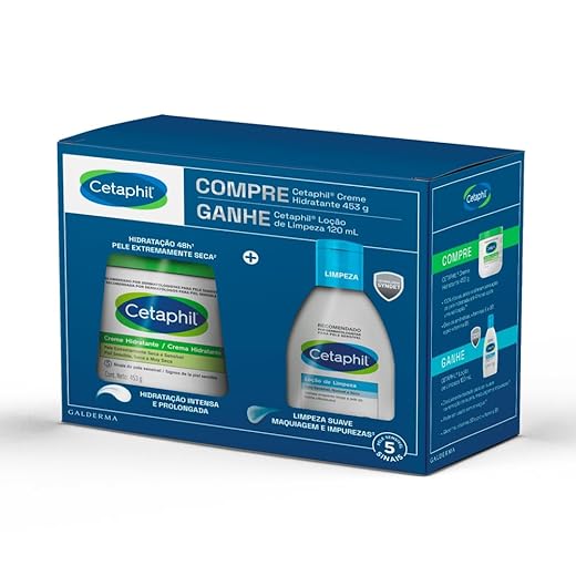 KIT COMPRE GANHE CETAPHIL CREME 453G + LOÇÃO DE LIMPEZA 120ML