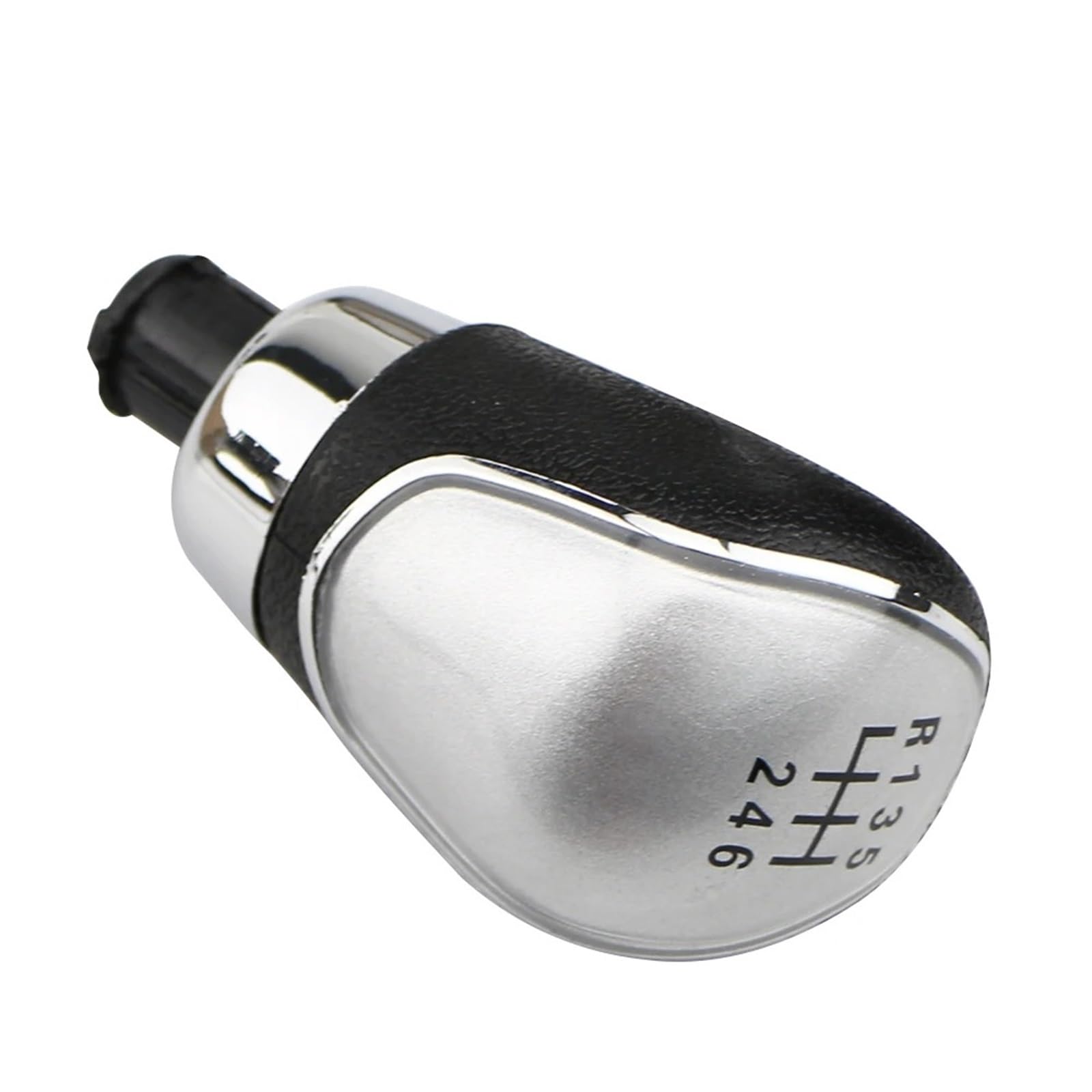 Xexjhqq 6 Speed Sliver Gear Stick Knob For Fiesta Mk7 2008-2015 For Focus Mk2 Fl 2008-2011 5 6 Speed Gear Head Shift Knob(6 Speed Sliver)