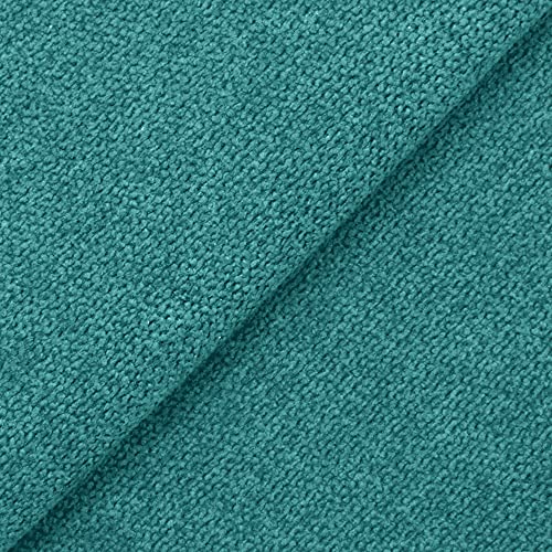 DESHOME Roma - Tissu au metre d'ameublement Hydrofuge h 140 cm pour Fauteuil Sofa et Chaise Vert turquoise 1 mètre