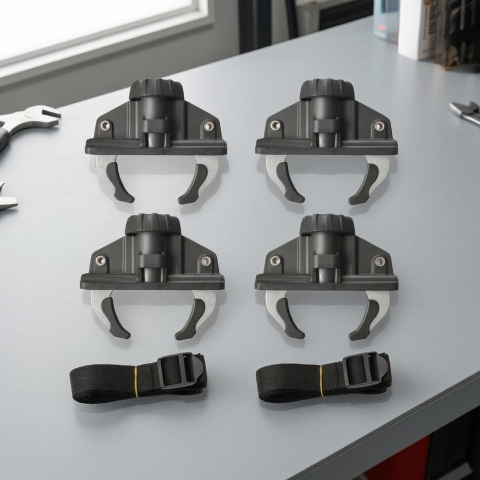 4 Pièces Pince Fixation avec Sangle