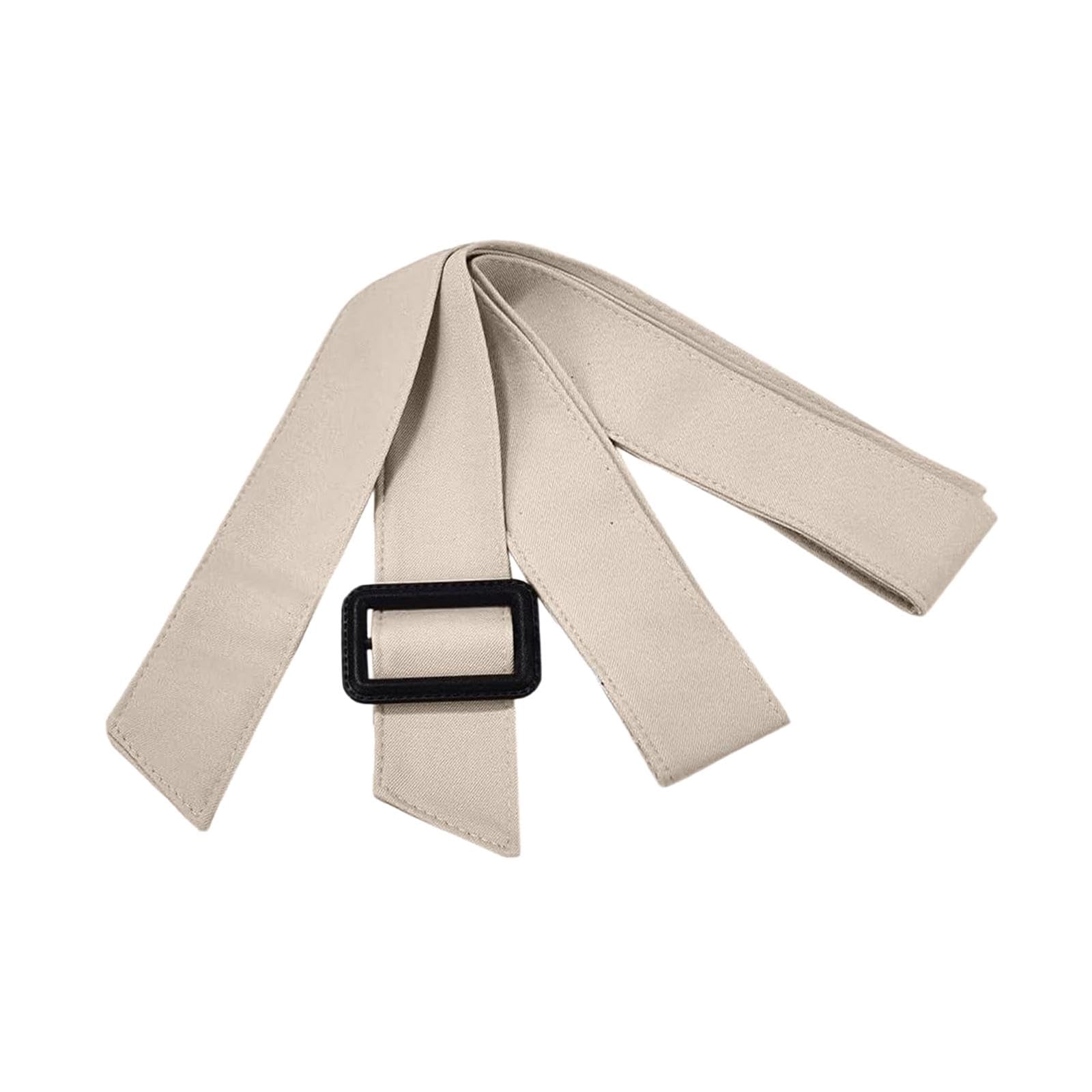 Women Trench Coat Belt Portable Outerwear Strap for Shirt Ladies Windbreaker White Gray-image-33