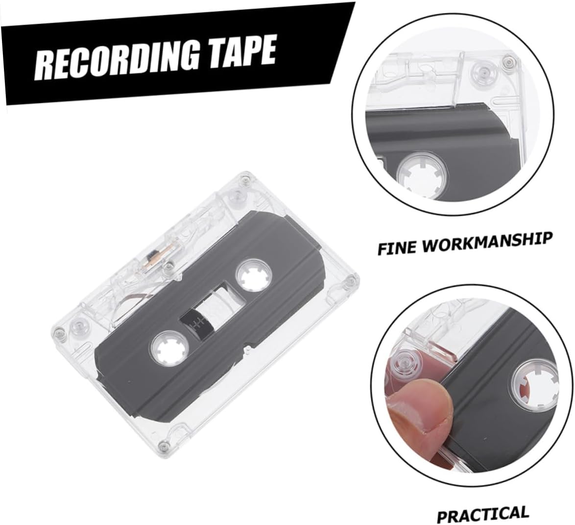 MERRYHAPY 16pcs Blank Audio Cassette Tapes for Recording for DIY Retro Parties and Messages Comes Hard Cases