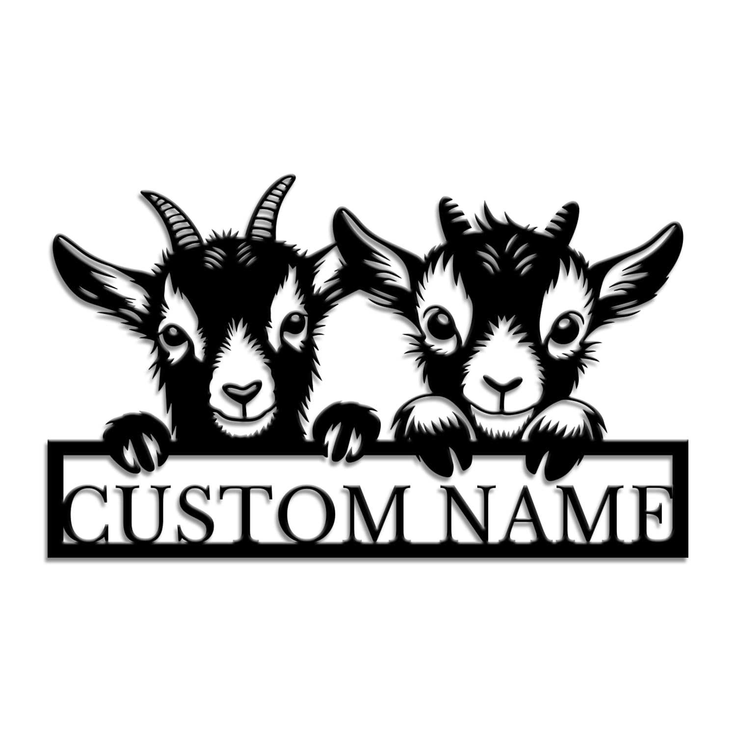 Personalized Goat Metal Sign