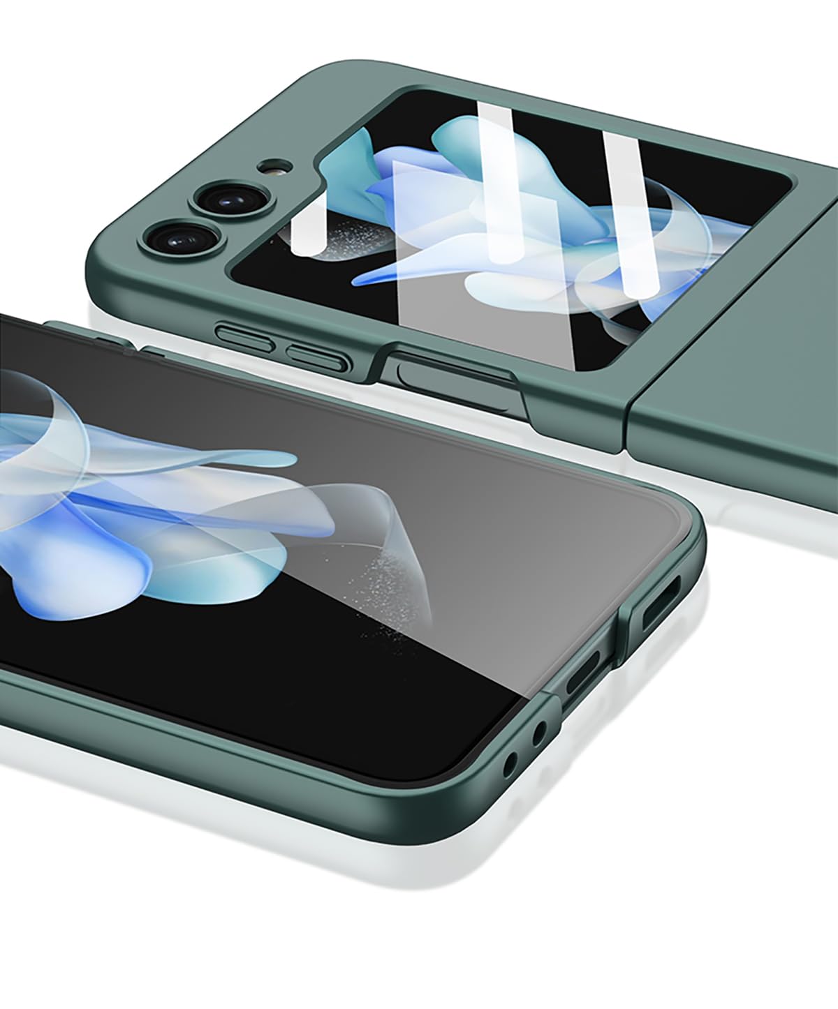 COQUE Custodia Galaxy Z Flip 6 5G Cover,custodia per cellulare ultra sottile e pellicola incorporata, cover per telefono pieghevole per Samsung Galaxy Z Flip 6 5G-Argento